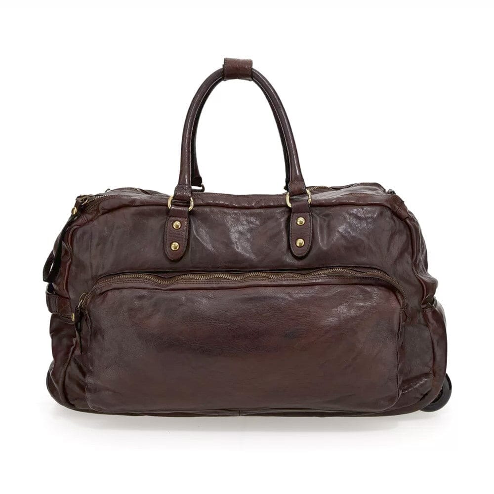 Campomaggi Tokio Trolley Leather Duffle Bag Leather Duffle Bag Campomaggi Dark Brown 