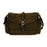 Campomaggi Saturno Leather and Canvas Shoulder Bag Leather Messenger Bag Campomaggi Brown & Military Green 