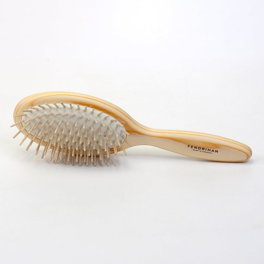 Fendrihan Pneumatic Natural Oak Wood Hairbrush with Wooden Pins, Made in Germany Hair Brush Fendrihan 