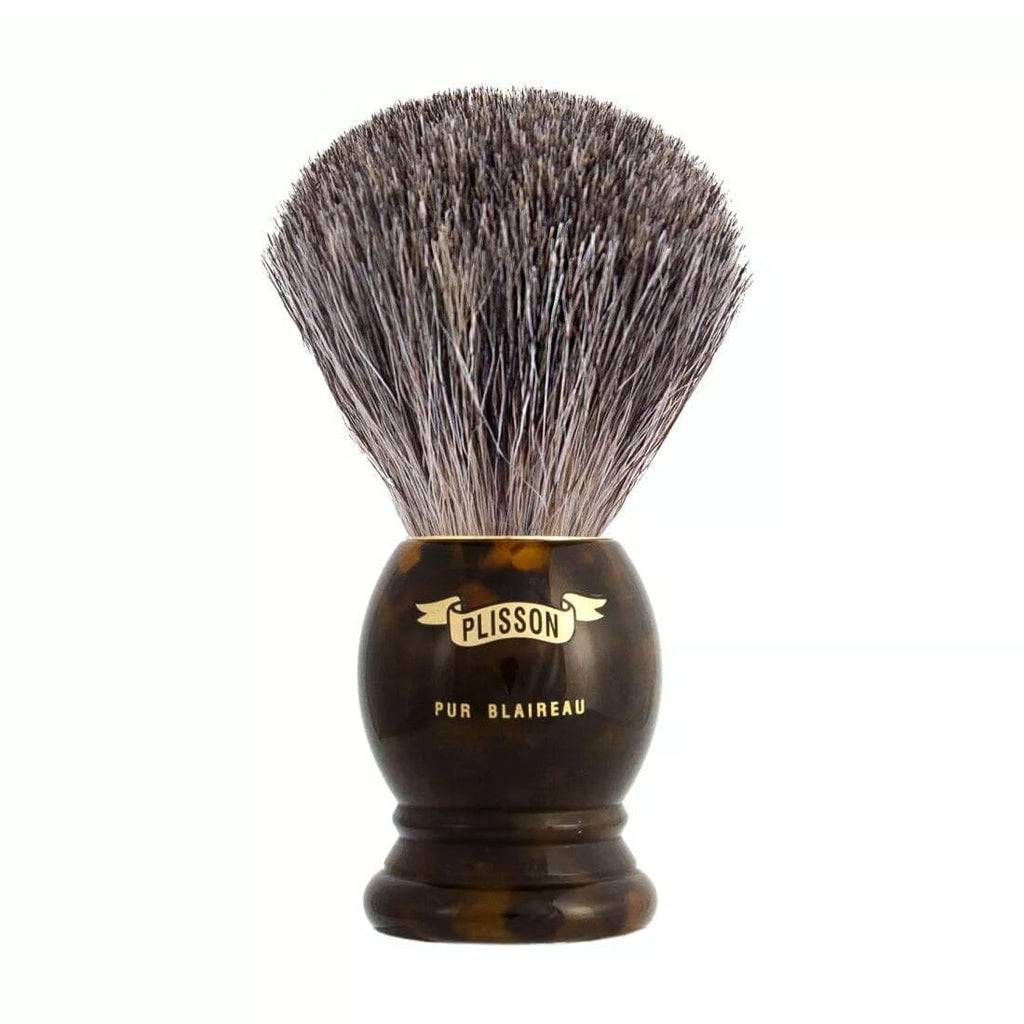 Plisson Russian Grey Badger Hair, Imitation Tortoise Shell Handle Shaving Brush Plisson - Joris 