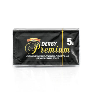 5 Derby Premium Double-Edge Stainless Safety Razor Blades, Made with Swedish Steel Razor Blades Derby 