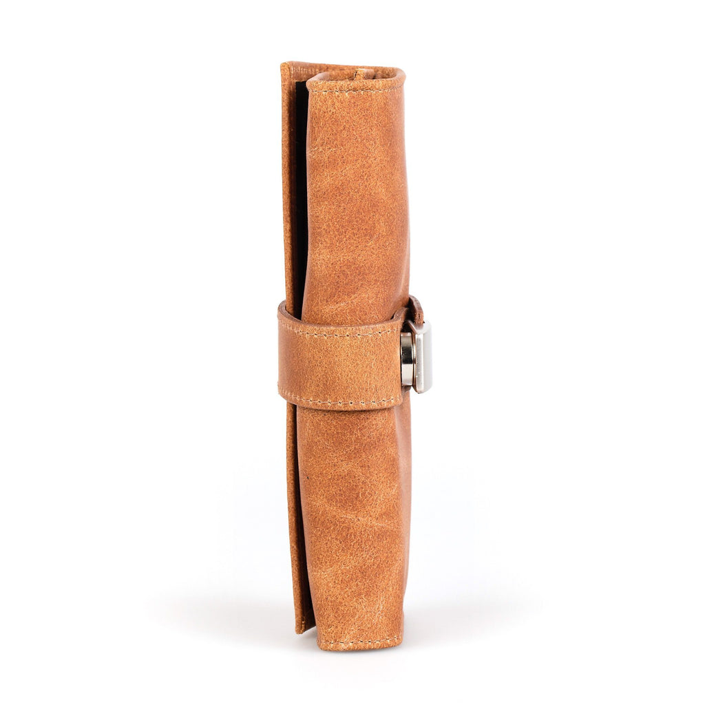 Erbe Solingen Manicure Fendrihan Set, Cognac — Case Leather Roll 5-Piece