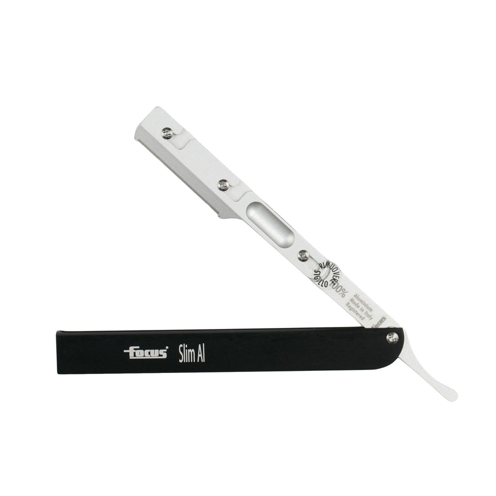 Focus Slim AL Aluminum Replaceable Blades Straight Razor, Made in Ital ...