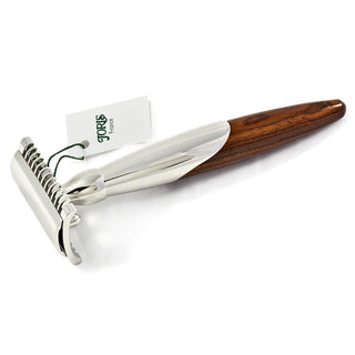 Joris Palladium "Odyssey" Open Comb Safety Razor, Palisander Handle Double Edge Safety Razor Plisson - Joris 