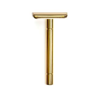 RMK Solingen Stainless Steel Double Edge Safety Razor, Gold-Plated Double Edge Safety Razor RMK Solingen 