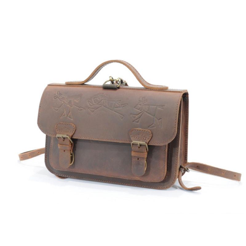 Messenger Bag Leather School Bag Briefcase LOUIS Ruitertassen 