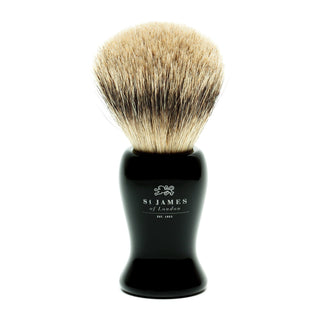 St. James of London Cheeky XL Silvertip Shaving Brush Badger Bristles Shaving Brush St. James of London Ebony 