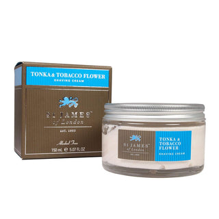 St. James of London Tonka & Tobacco Flower Shave Cream Shaving Cream St. James of London Jar: 5.07 fl oz (150 ml) 