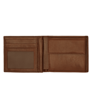 The Bridge Story Uomo Men's Wallet with 8 CC Slots and Coin Pouch Leather Wallet The Bridge Brown 