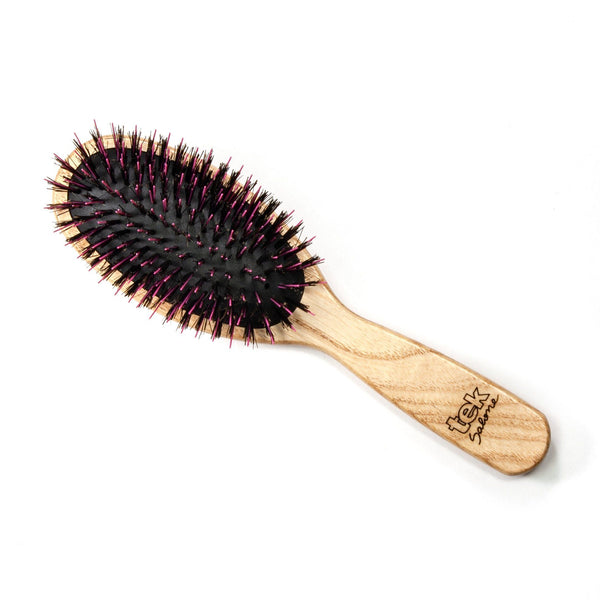 Tek Small Oval Pocket Brush - Natural