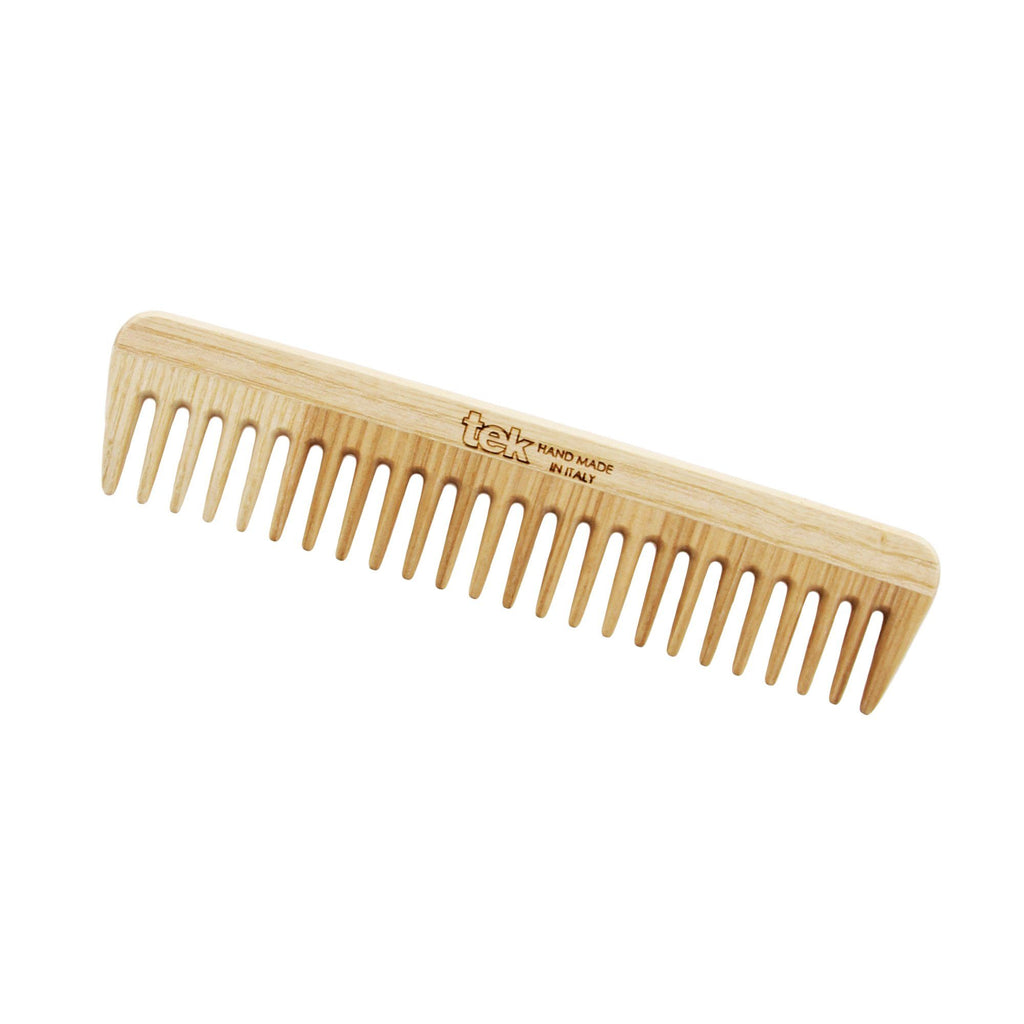 Extra Wide Teeth Wood Comb with Handle